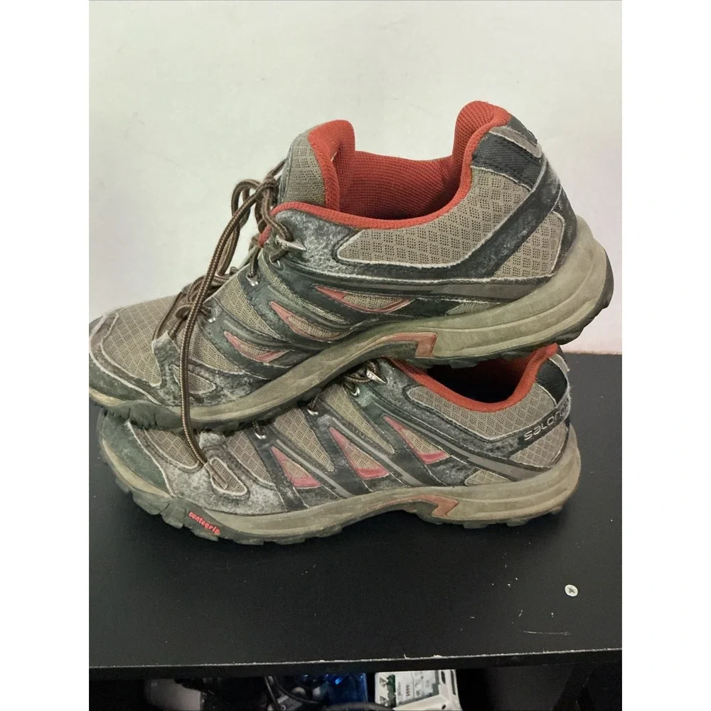 Salomon Hiking Shoes Men's Size 12 Performance Walking Brown WEAR